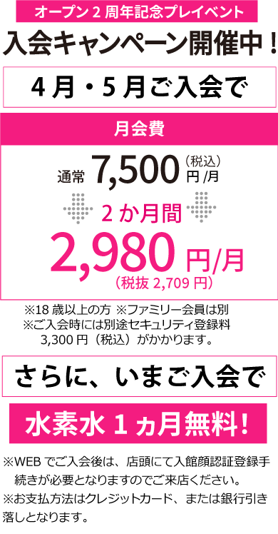 アブレイズボディデザイン水戸 初心者でも安心。トレーナーがちゃんと教える24時間フィットネスサロン2周年記念プレイベントキャンペーン４月・５月実施中